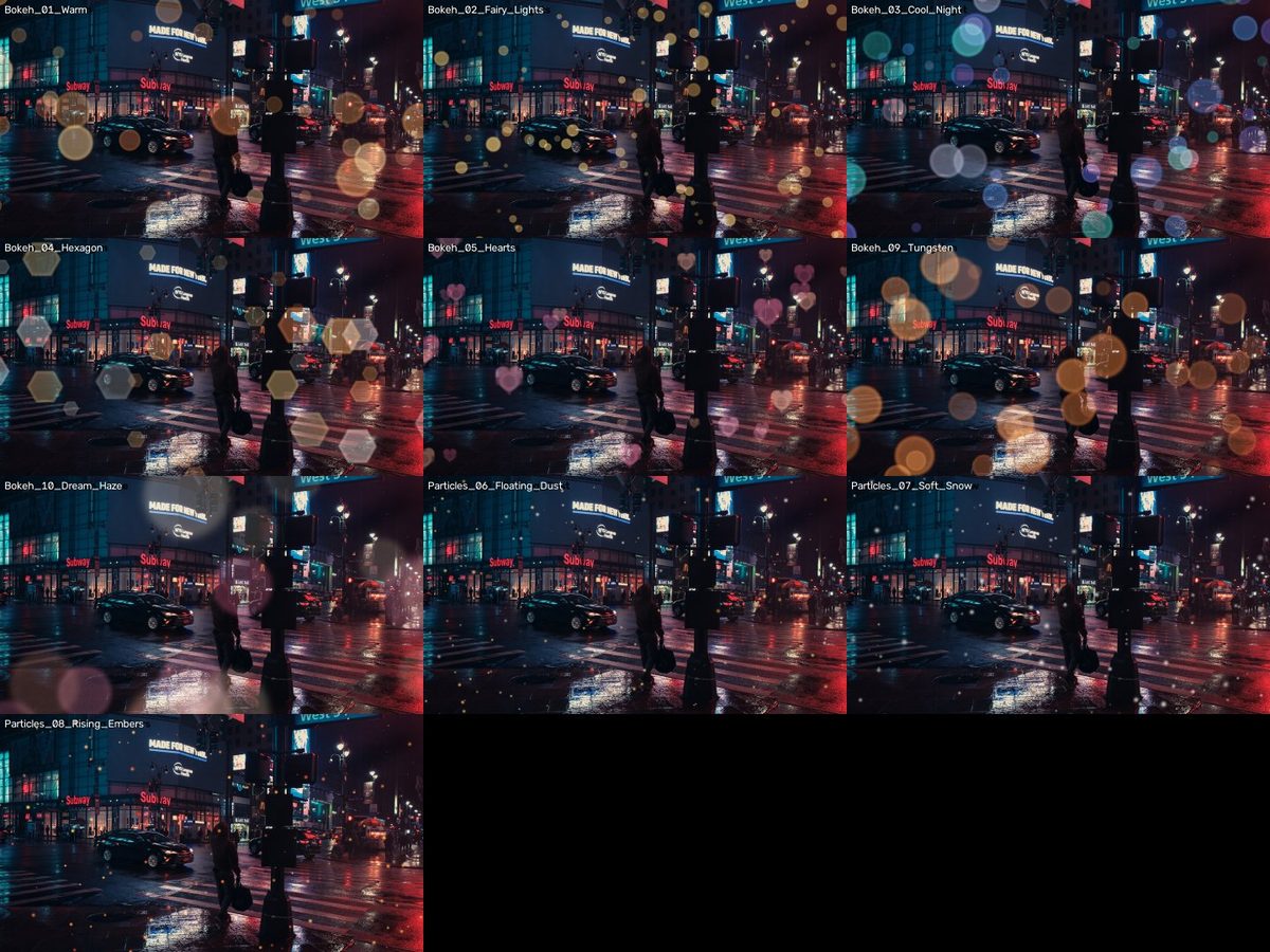 Bokeh & Particles preview